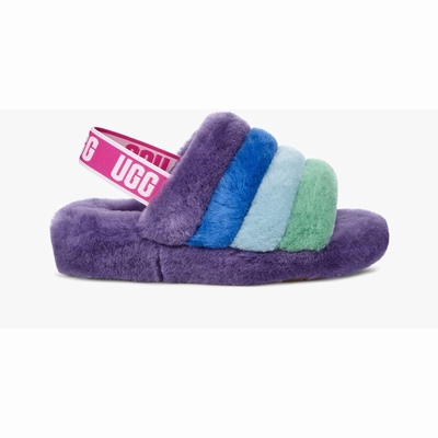 Chinelos UGG Rainbow Fluff Yeah Homem Multicoloridas Roxo | PT-QMSKX